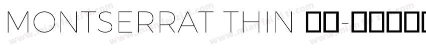 MONTSERRAT THIN 细体字体转换